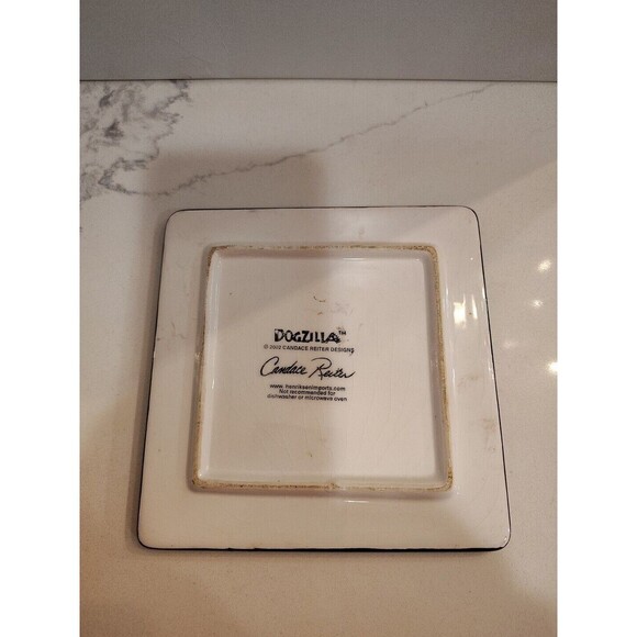 Dogzilla Candace Reiter Dog Chef with Bone Ceramic Tile Trivet 6" x 6" - Picture 2 of 5